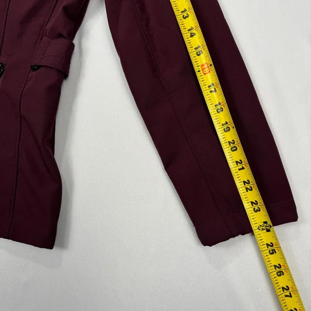 Zeroxposur Womens Water Resistant Warm Rain Jacket Plum Womens Medium Soft Shell